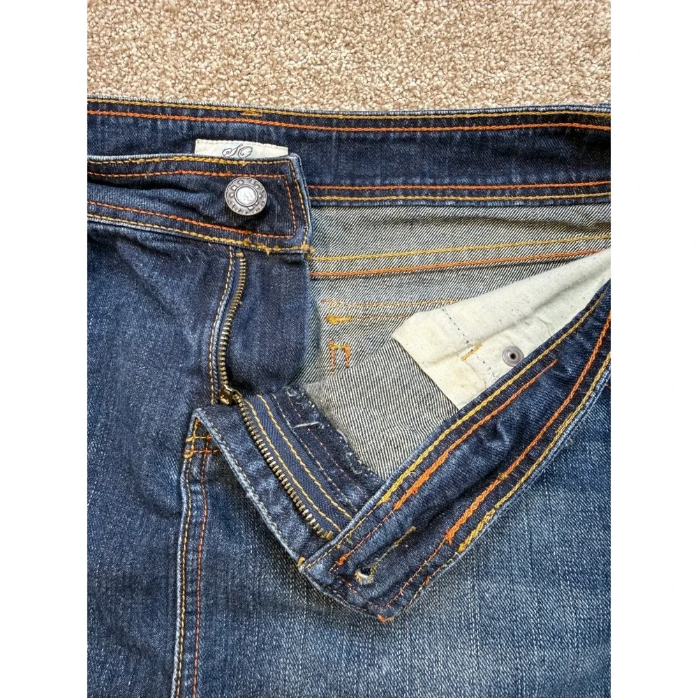 SO Wear It Declare It Womens Denim Mini Skirt Dark Wash Low Rise 13 Y2K Indie